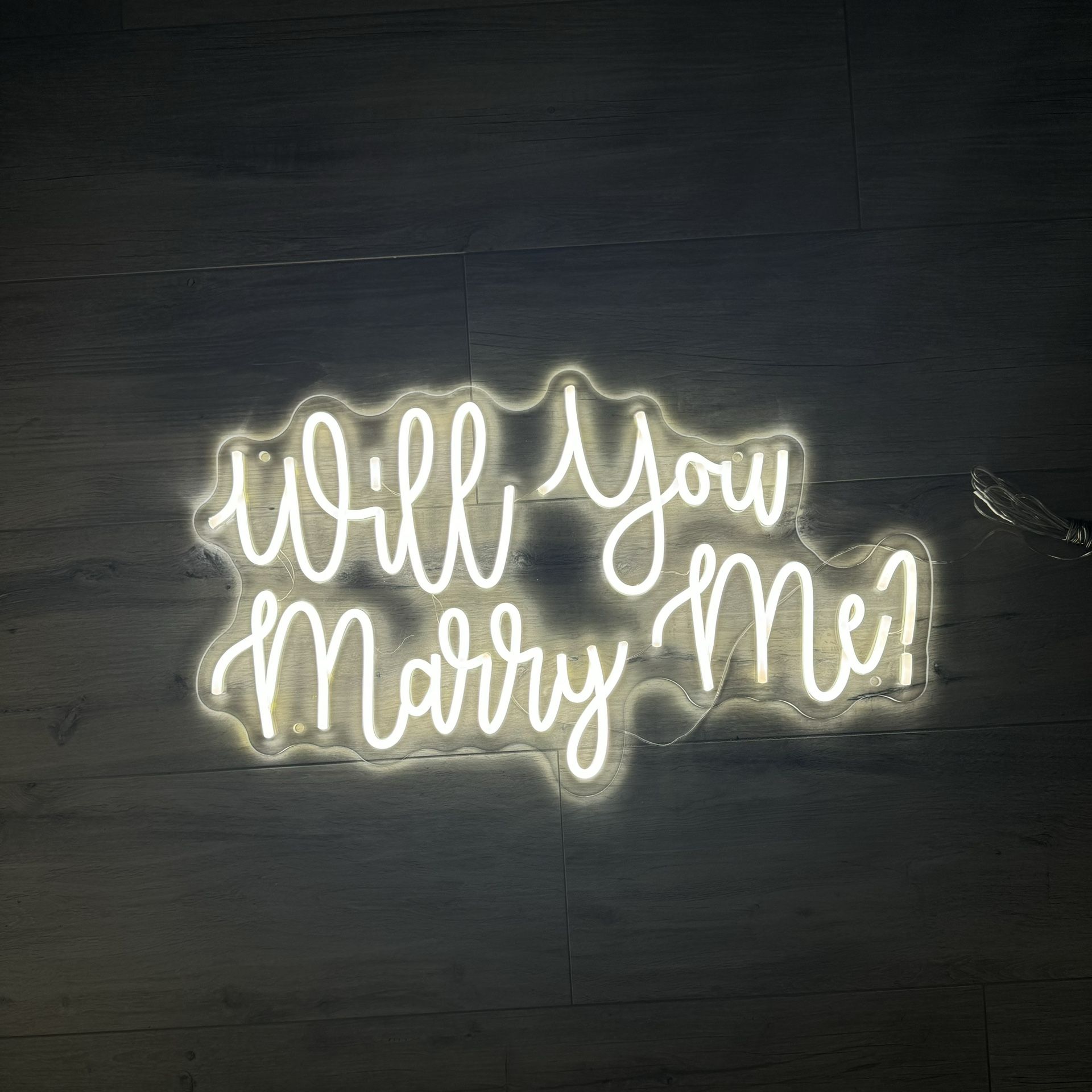 LED Marry Me Sign