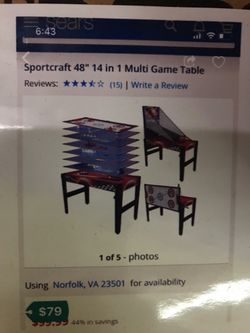 New Sportcraft 48” 14 in 1 Game Table