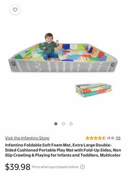 Foldable soft play mat