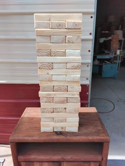 Homemade giant jenga style game