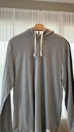 Calvin Klein Gray Hooded T-Shirt with Contrast Stripe (Men’s Large / L)