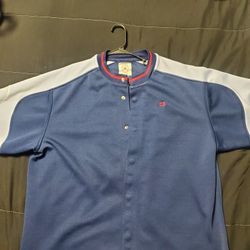 Jordan Vintage Mens Snap Button Warm Up Jacket