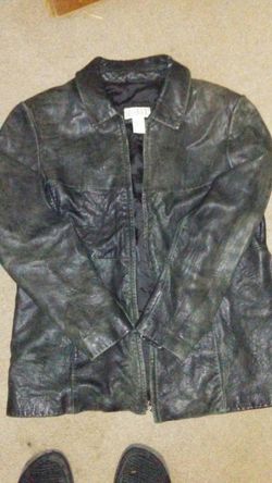 Black leather jacket by Merdona