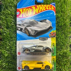 Set of 2 Hot Wheels cars - Zamac Hypercar, Cadillac Project GTP, and Chevy Corvette Z06 #HotWheels #Collect