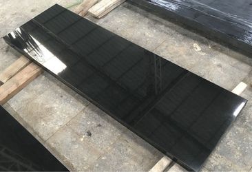 Black granite slabs  polished