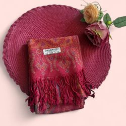 New | Red Multicolor Pashmina Shawl