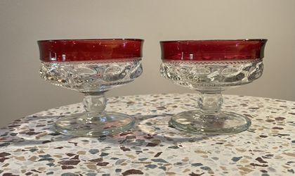 2- Indiana Glass King’s Crown Sherbet Cup