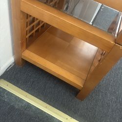 2 Glass End Tables 