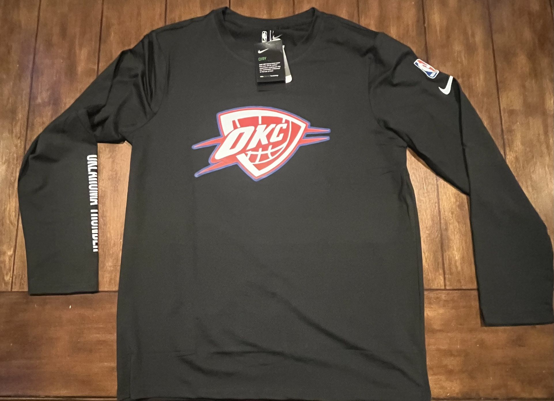 OKC Thunder Adult XL Dri-Fit LONG SLEEVE -NWT