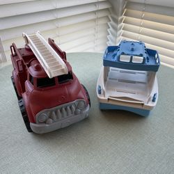 Green Toys Fire Truck And Ferry