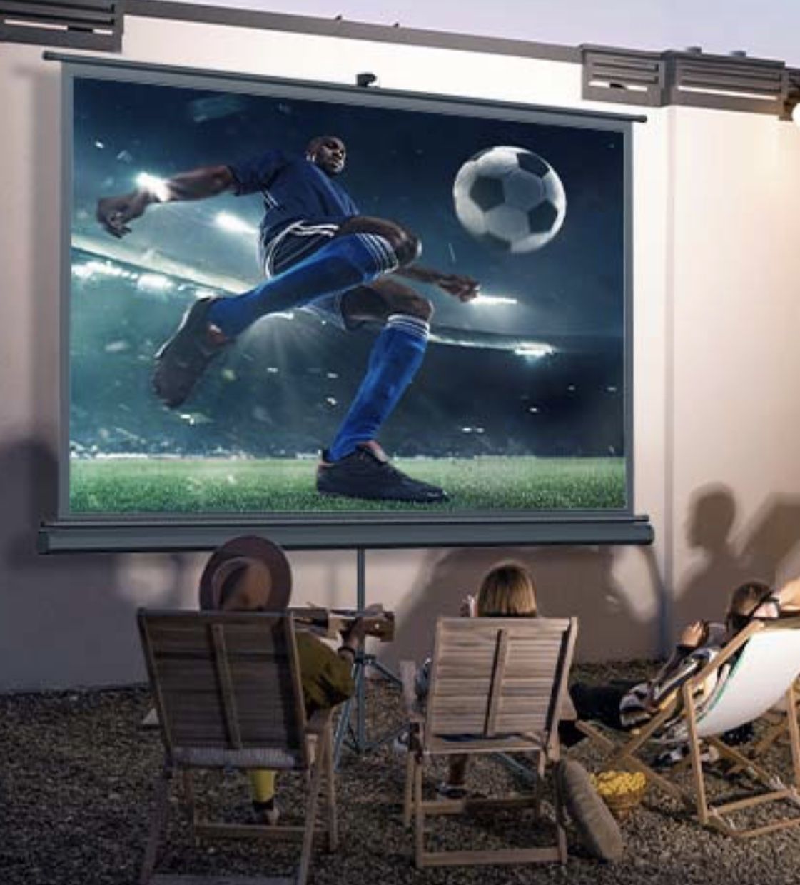 TaoTronics 100'' Portable Projector Screen For TV-Movies, indoor/Outdoorwith Stand