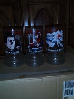 Star Trek III Collector Glasses Set of 3