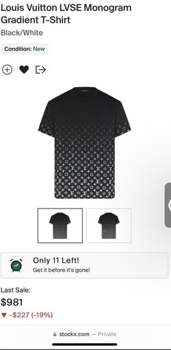 Louis Vuitton Lvse Monogram Gradient T-Shirt Black White. Size M0