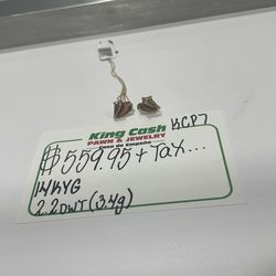 LADIES EARRING 14KT YG, 3.4 GRAMS