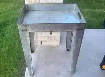 Galvanized Metal Tray Tables