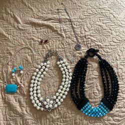 Brand new of beautiful 5 pieces necklace and 2 pieces of earrings for $60 
