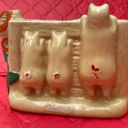 3 Little Pigs Vintage Shawnee Pottery 