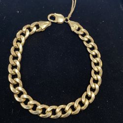 10k Gold Curb Bracelet 19.9g 9”