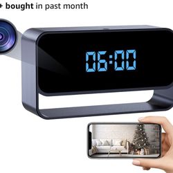 FHD 1080P Hidden Camera Clock - WiFi Wireless Spy Camera for Indoor Home Security REG Price 69.99