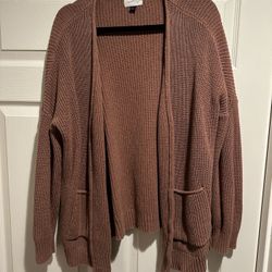 Target Mauve Cardigan  Size LARGE