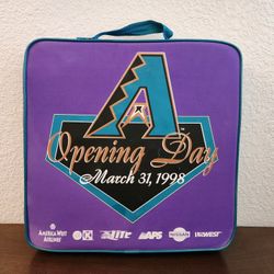 VINTAGE ARIZONA DIAMONDBACKS OPENING DAY CUSHION 1998, INAUGURAL SEASON,  BANK ONE BALLPARK 