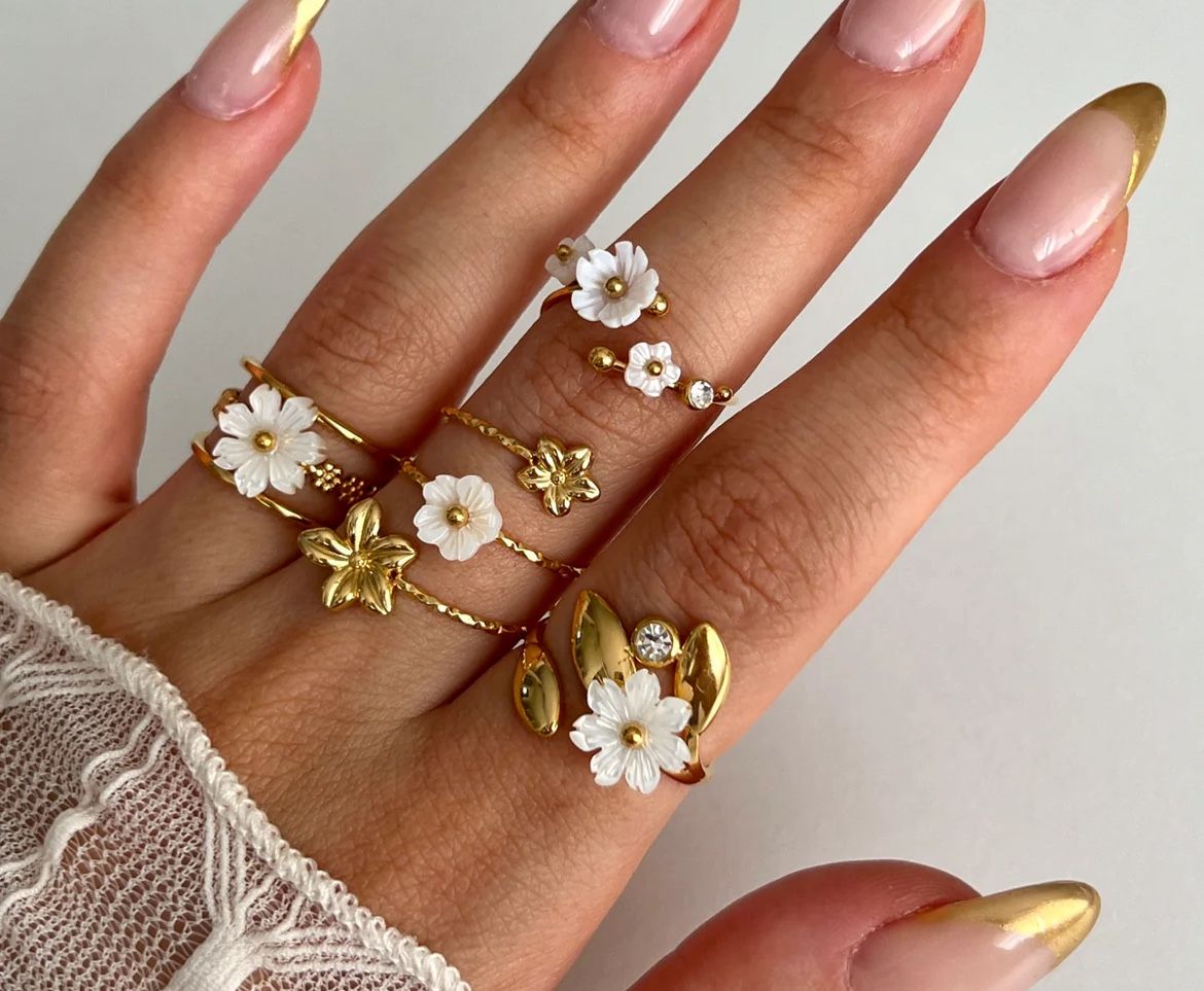 Each Ring Are Waterproof,18 K Gold Plated / 35$