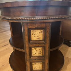 Round Swivel End Tables- Set Of Two