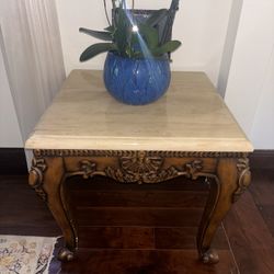 Two Piece Marble Table 