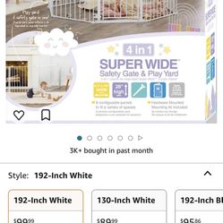 Regalo 192 Inch White Play Gate 
