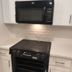 Oven, Front Control Maytag Slide In Oven , Plus Microwave 