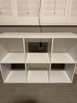 White 6-Cube Storage Organizer Shelf