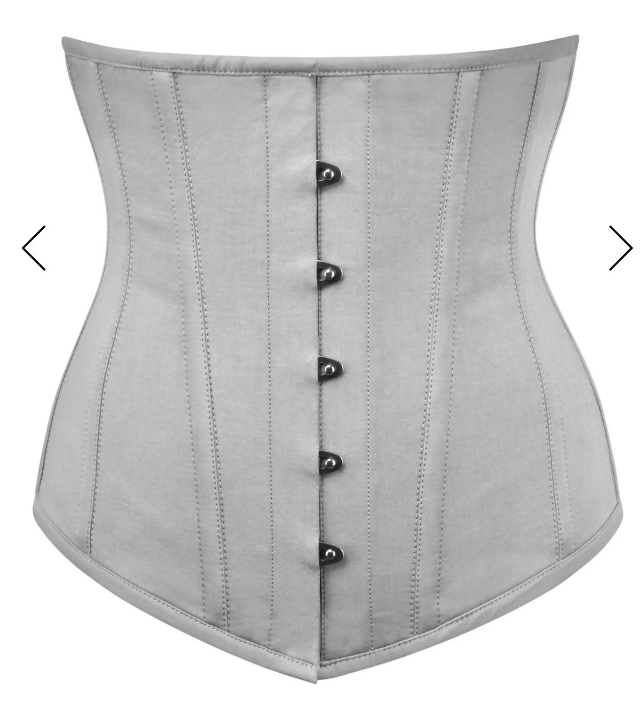 Everyday Training Corset Grey, Longline, By Corset Story Uk 22