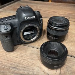 Canon EOS 5D Mark IV With 50mm Lens + 85mm Lens And Batteries (charger) 