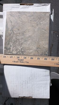 6.25" square tiles with V caps