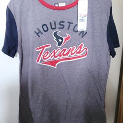 TEXAS TEXANS WOMENS T-SHIRT! SIZE LARGE! BNWT! NFL TEAM APPAREL!