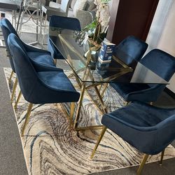 Gold Dining Set 7pc
