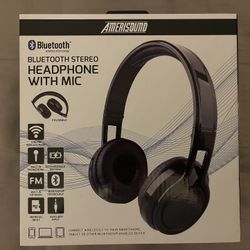 NEW & UNOPENED AMERISOUND Bluetooth Headphones With Mic
