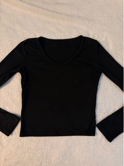 Long Steve V-neck top size s
