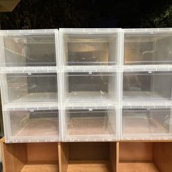 The Container Store Acrylic Shoe Organizers Drop Front Shoe Box Cases