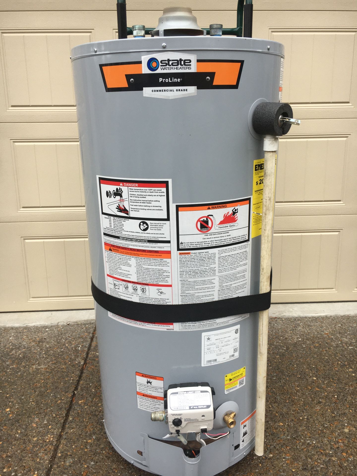 State 40 gal. Commercial gas hot water heater