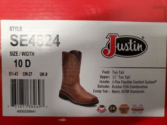 Boots (Justins) Size 10 $100