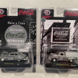 Coca-Cola Mercury Coupe & Studebaker 2R *BRAND NEW* M2 Machines Diecast Ford Lincoln Hot Wheels Collectibles Model Car