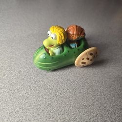 Vintage 1988 McDonalds Fraggle Rock Toy Wembley and Boober in Cucumber Car