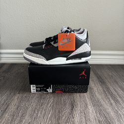 Jordan 3 Retro Black Cement-size 10M