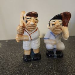 Salt And Pepper Shakers From The 1940s Baseball Theme