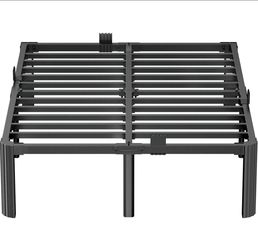 14 Inch Full Size Metal Bed Frame,3500LBS Heavy Duty Noise-Free Bedframe with Mattress Retainers,Headboard Compatible,No Box Spring Needed,Under-Bed S