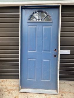 Front door with frame- solid wood