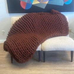 Chunky Knit Throw Blanket