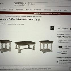 Two End Tables And A Coffee Table