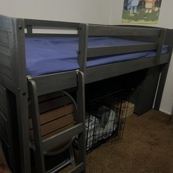 Twin Solid Wood Loft Bed Frame ( Mattress And Dresser Not Included)